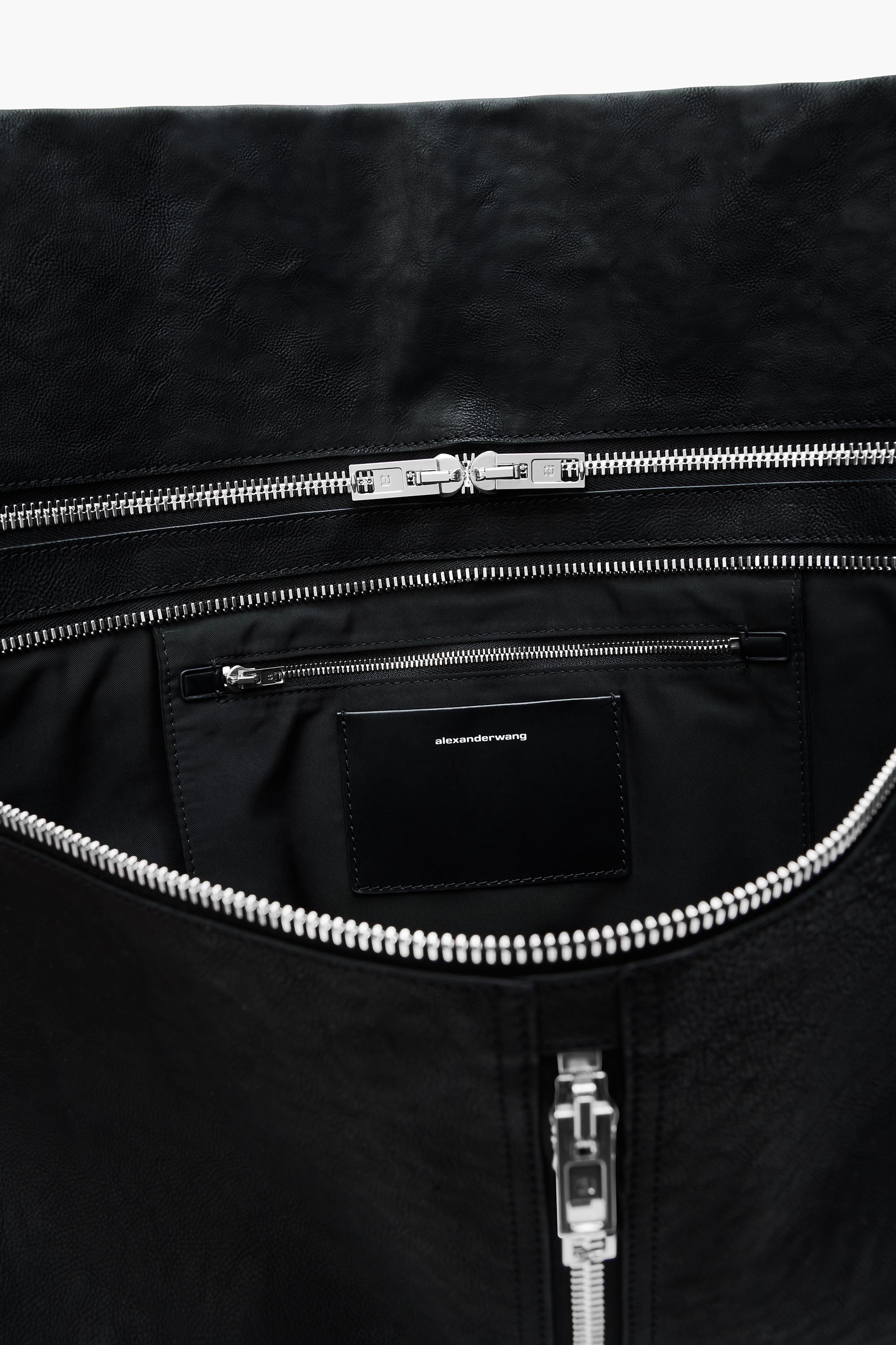 Alexander Wang Black Large Calfskin Geo Bag | REVERSIBLE