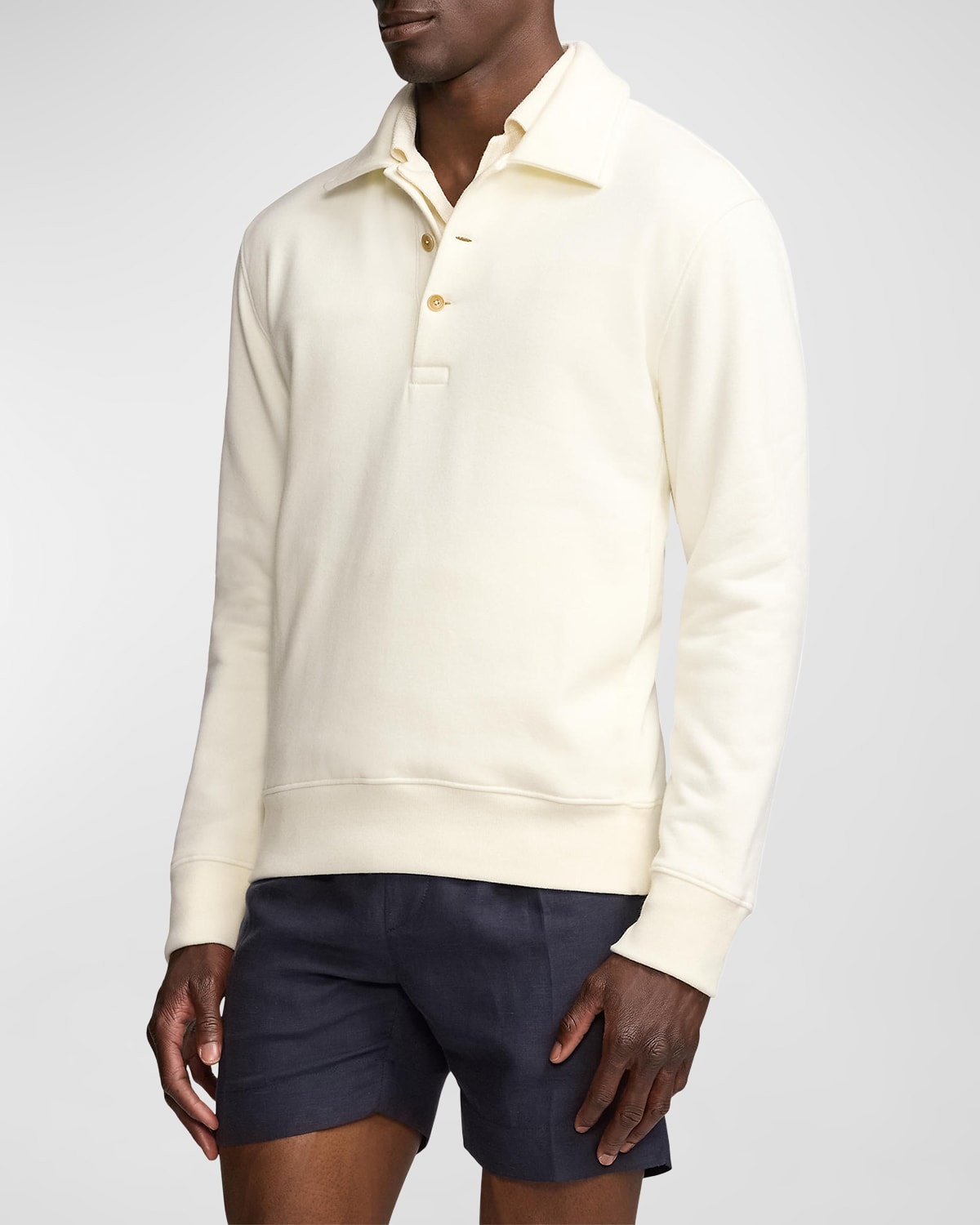 Men's Fleece Collared Sweatshirt - 6