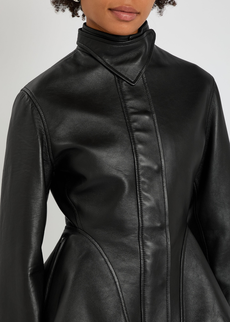 Alaïa Panelled Peplum Leather Jacket - 5