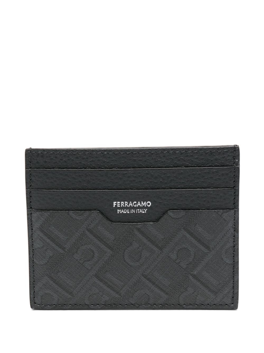 monogram-print card slots - 2