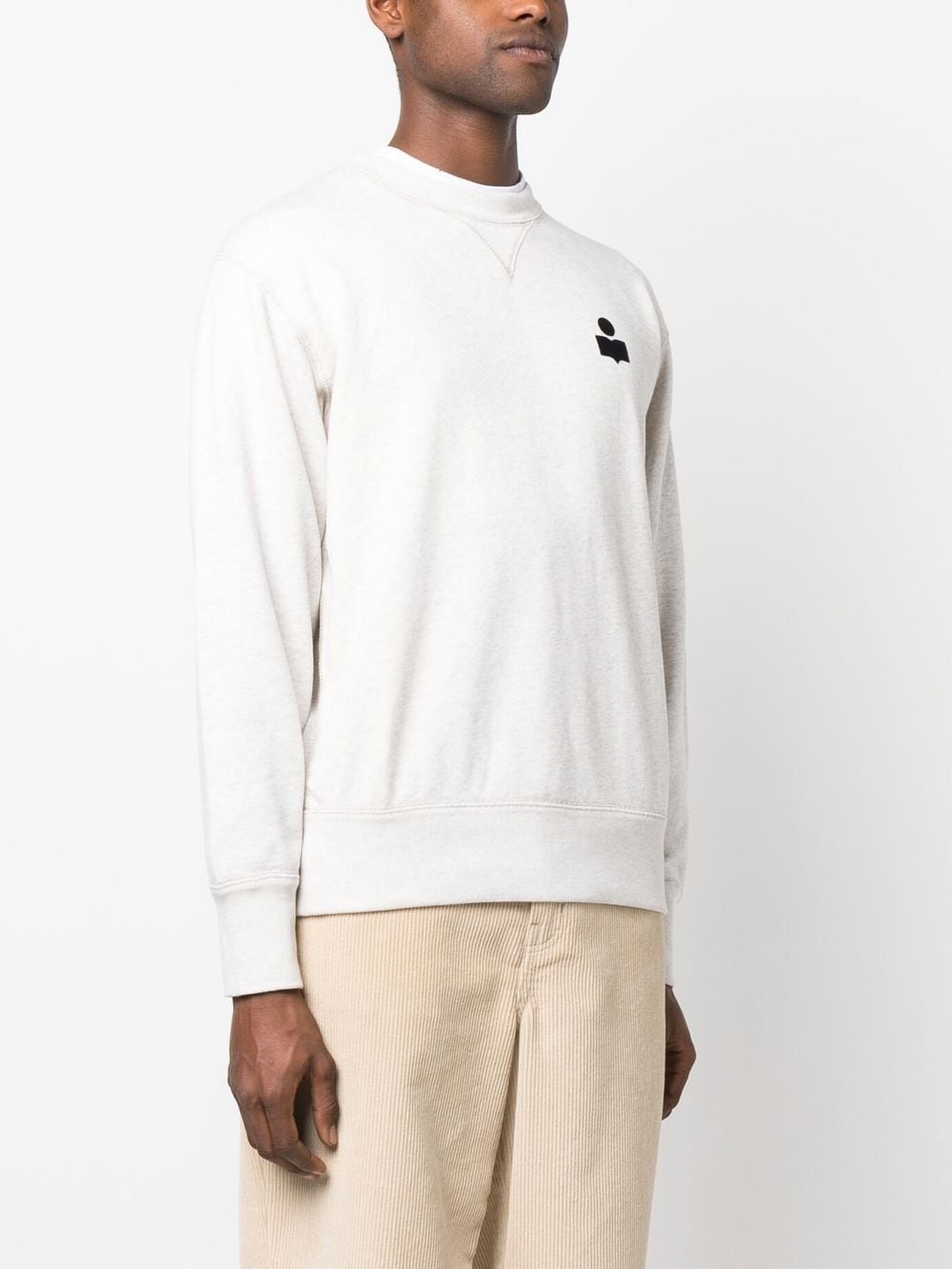crew-neck cotton-blend sweatshirt - 3