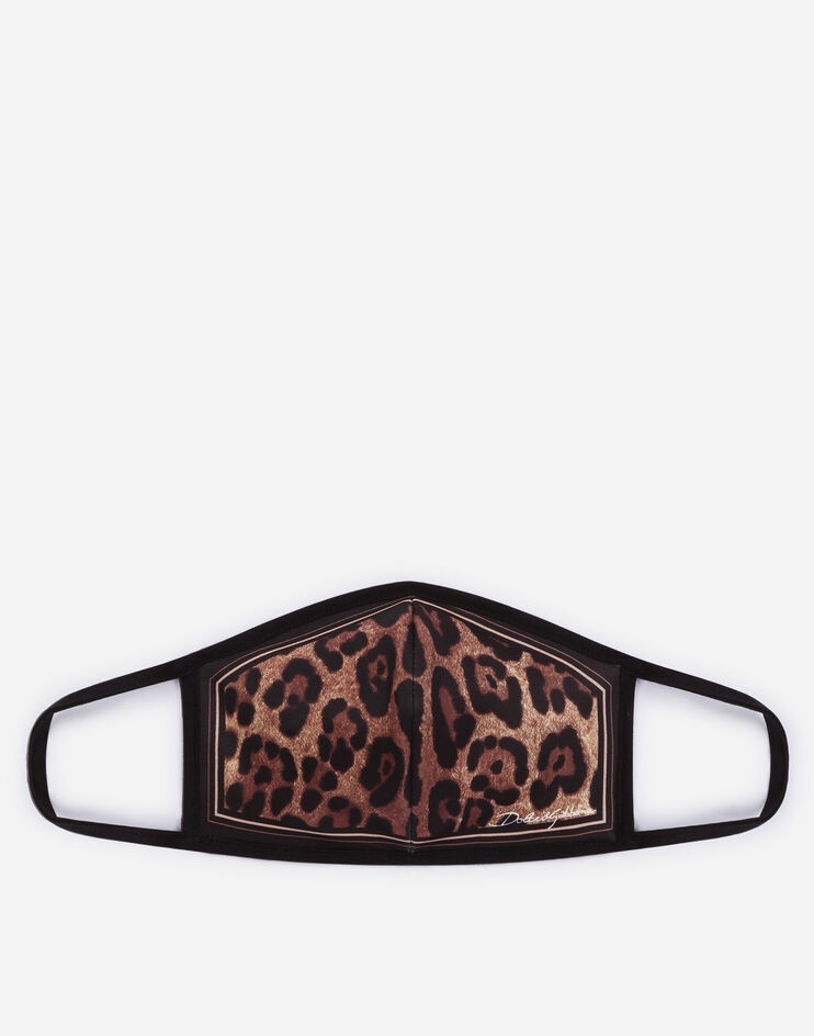 Neoprene face mask with leopard print - 1