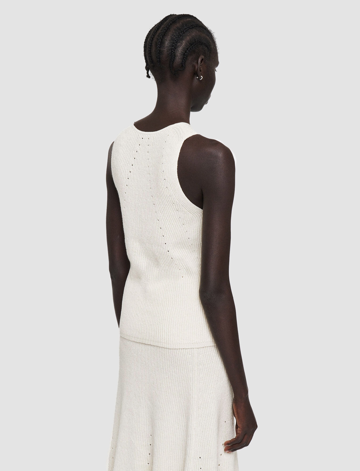 Linen Cotton Knitted Vest - 4