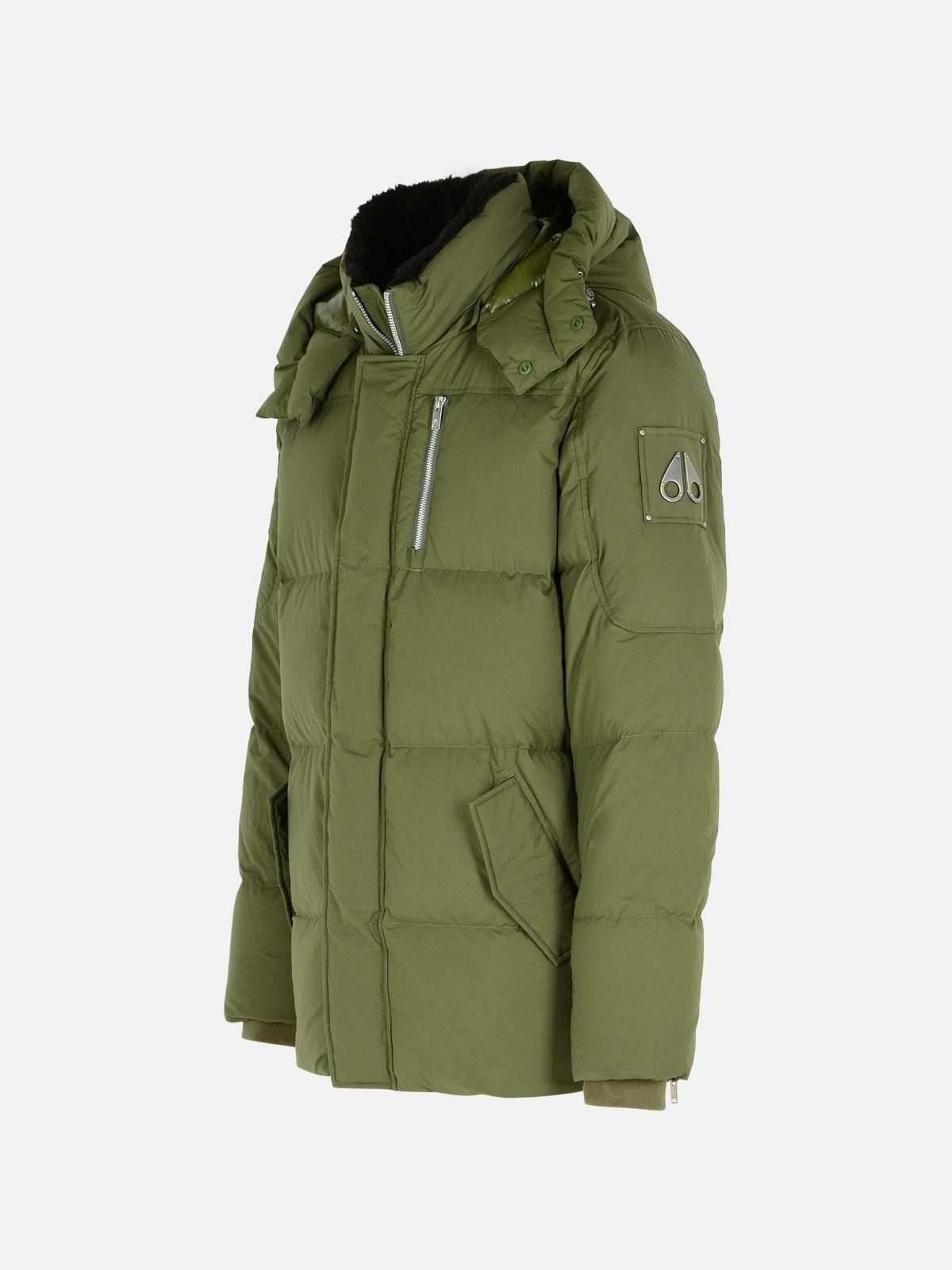 'EVEREST 3Q' NYLON AND GREEN COTTON DOWN JACKET - 2