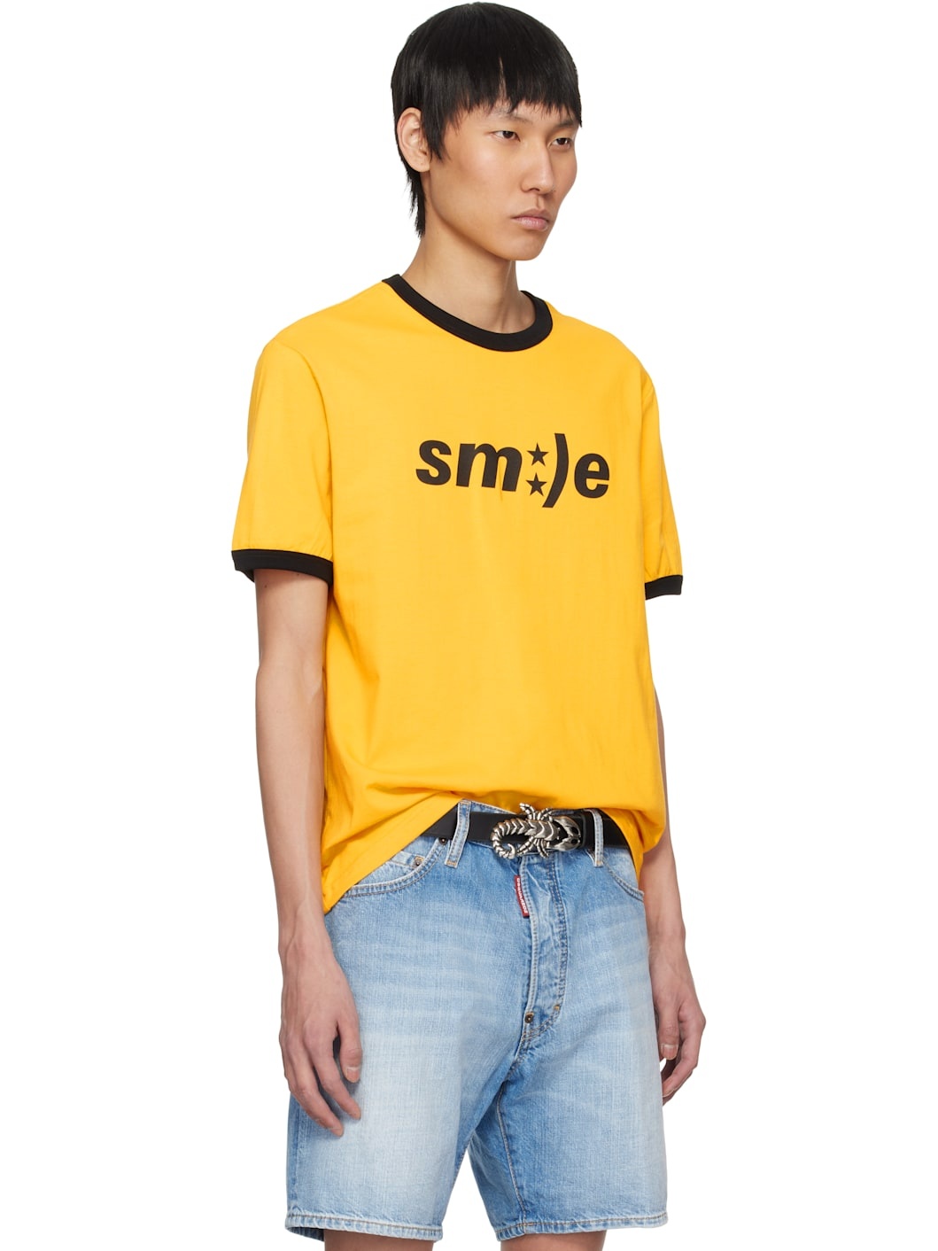 Yellow 'Smile' 70's T-shirt - 2