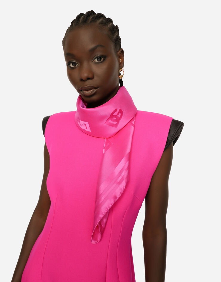 Twill jacquard scarf with DG logo (90 x 90) - 2