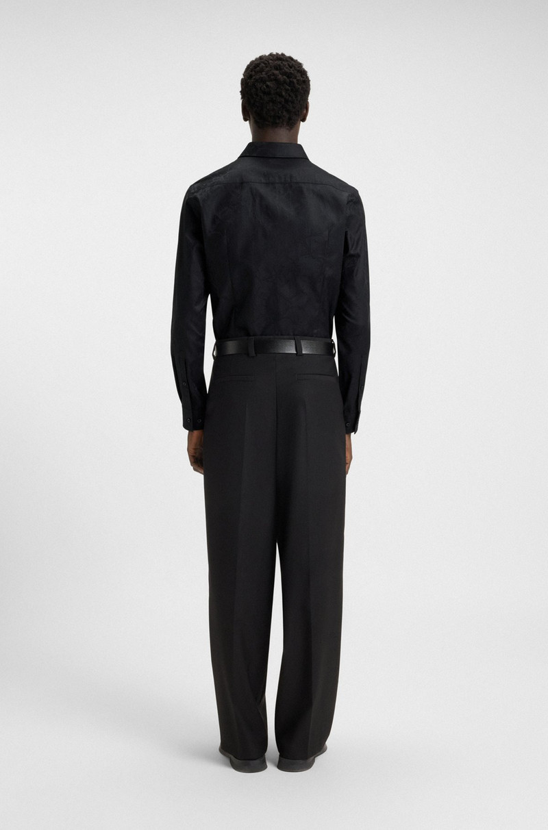 SLIM-FIT SHIRT IN COTTON WITH A STACKED-LOGO JACQUARD 5