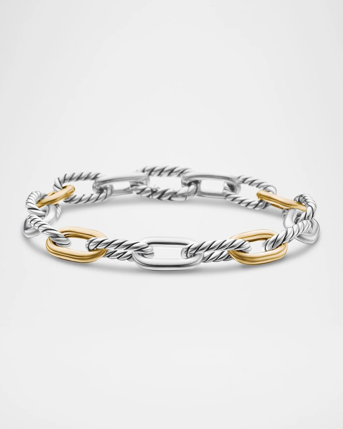 DY Madison Chain Bracelet in Silver with 18K Gold, 8.5mm - 1