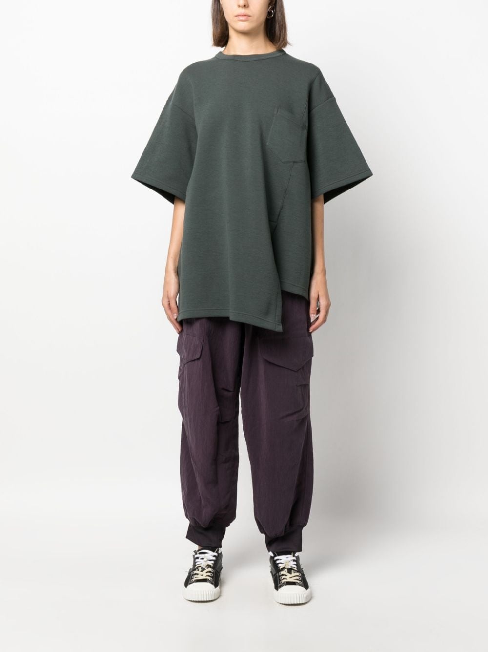 high-waisted cargo track-pants - 2