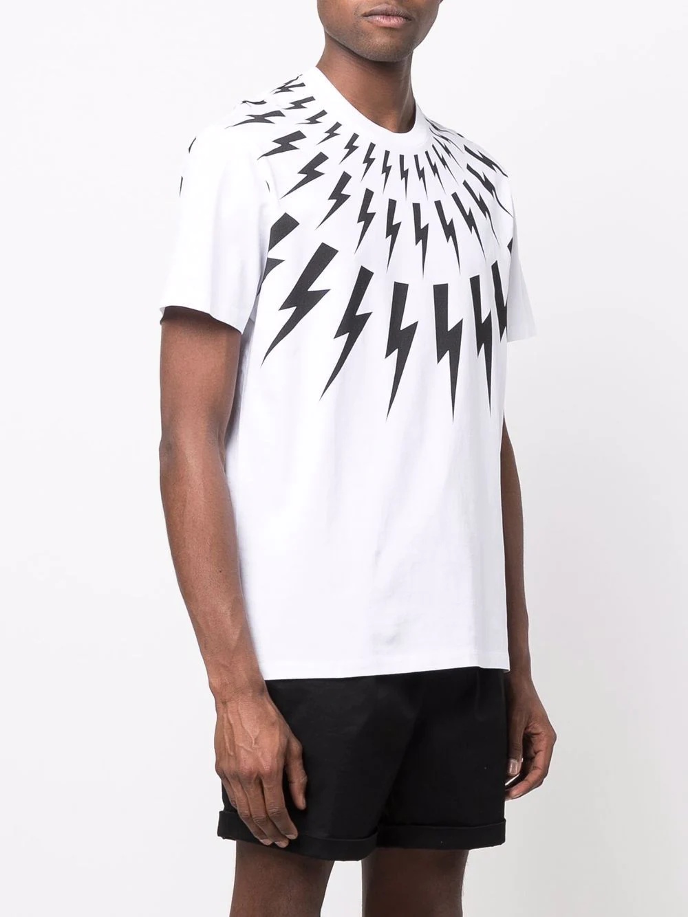 Thunderbolt-print cotton T-shirt - 3