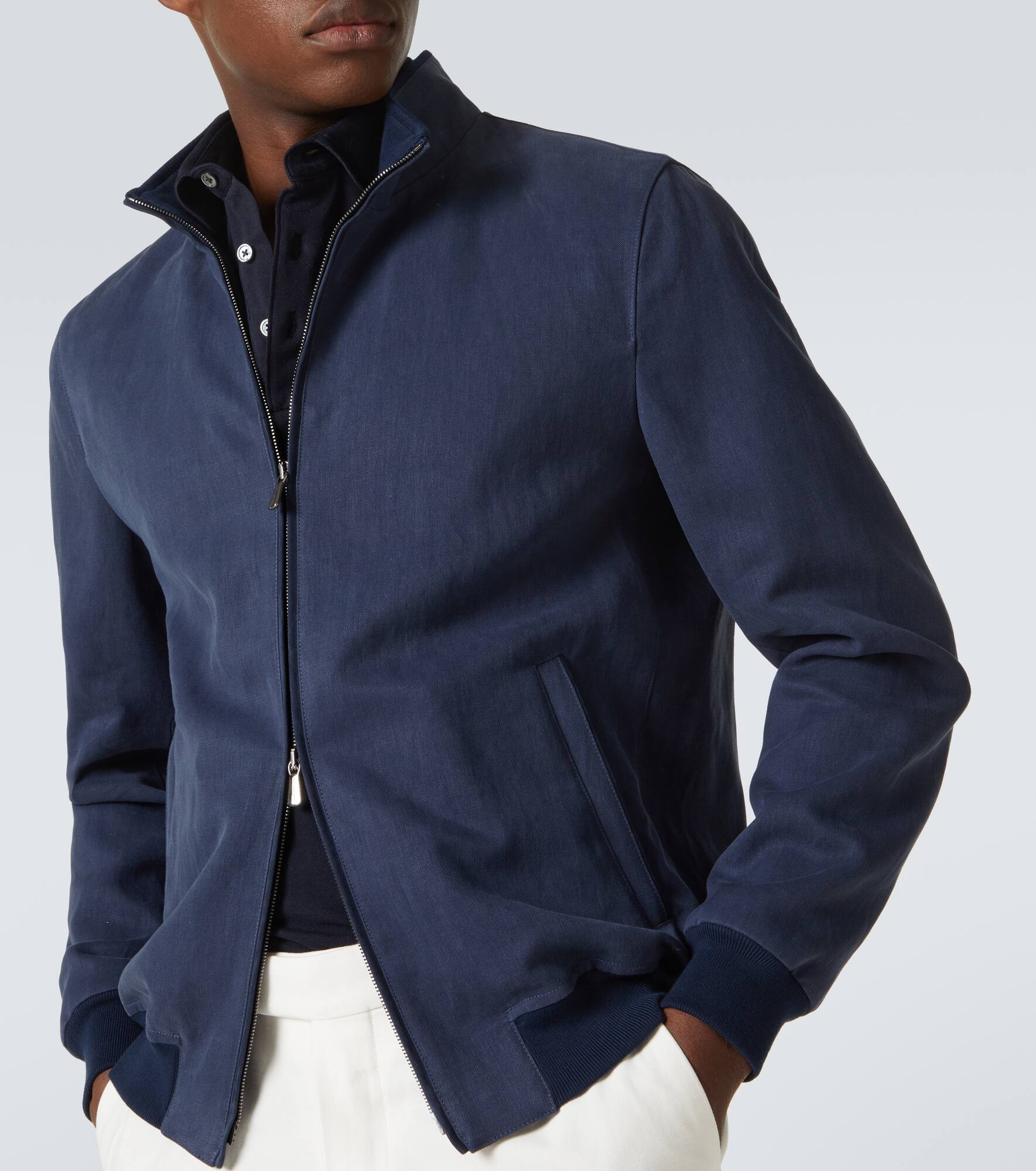 Linen blouson - 5