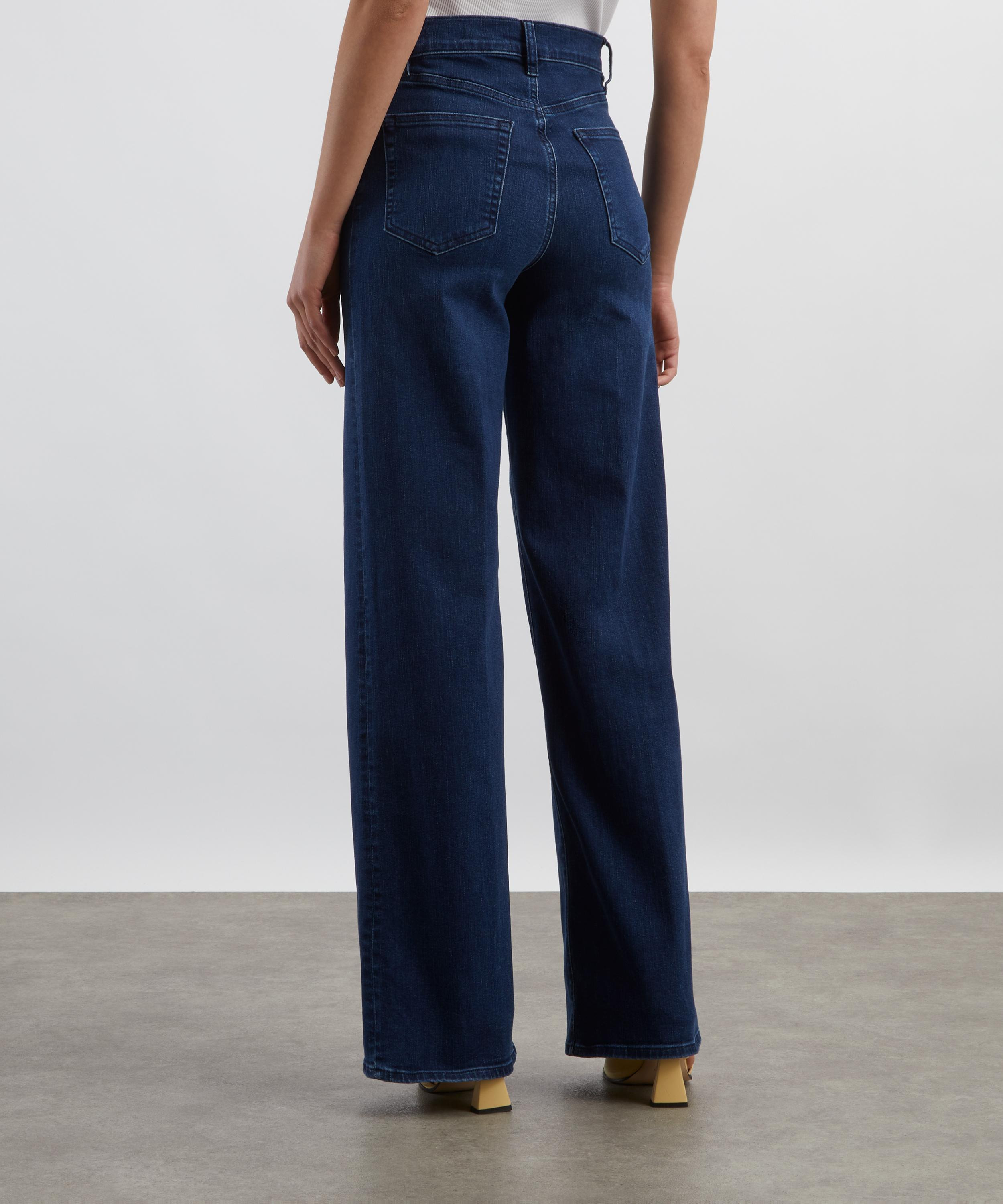 Le Slim Palazzo Jeans in Drizzle - 4
