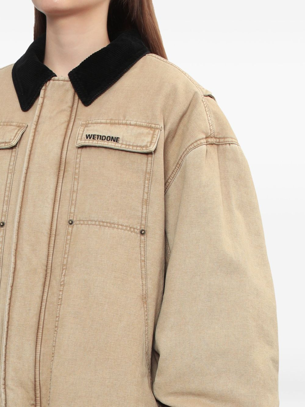 corduroy-collar cotton jacket - 5