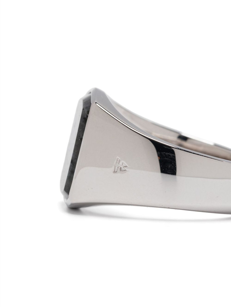 TOM WOOD cushion-cut larvikite ring outlook