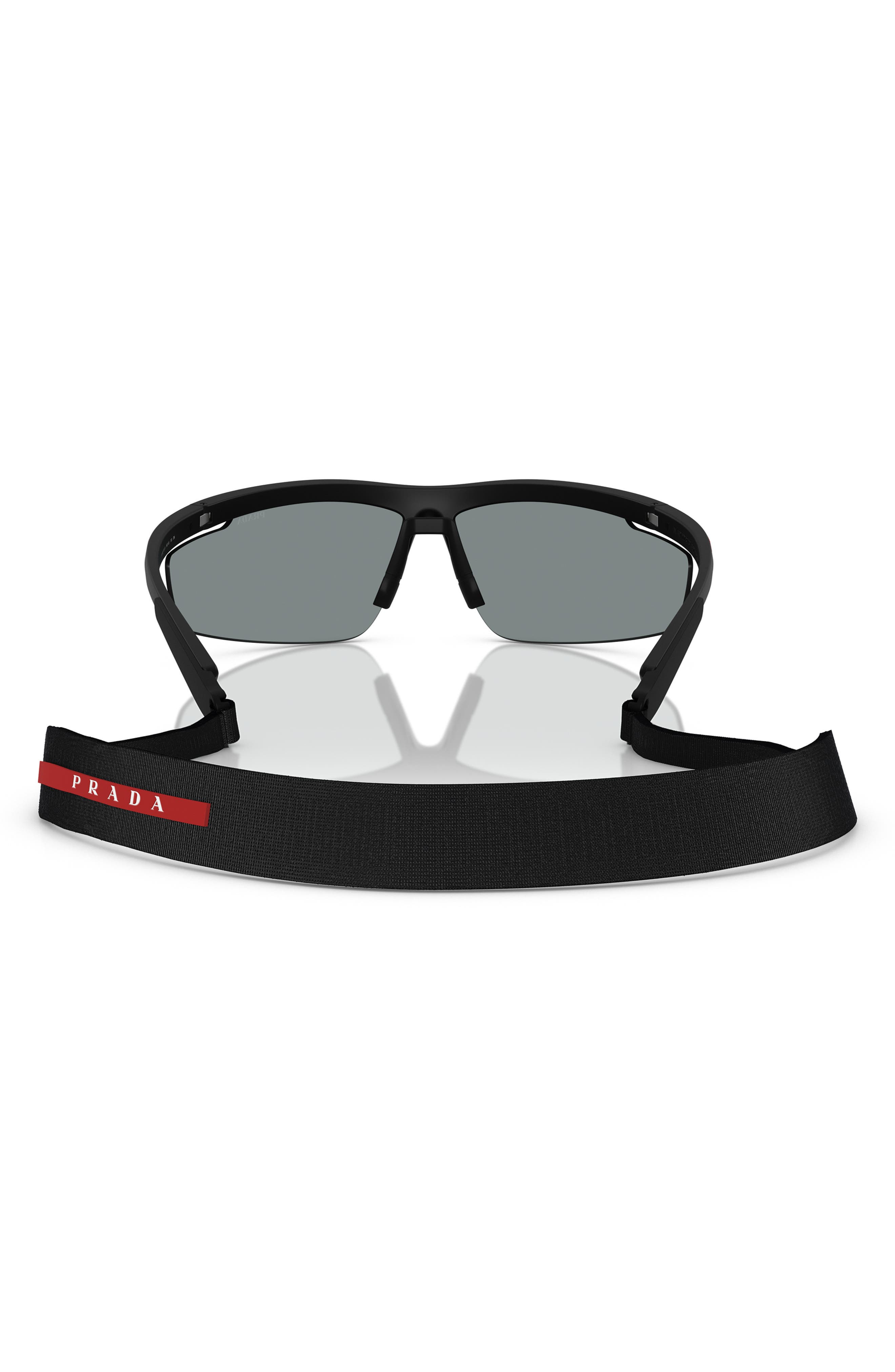 Prada Linea Rossa 96mm Gradient Pillow Sunglasses in Matte Black at Nordstrom - 5