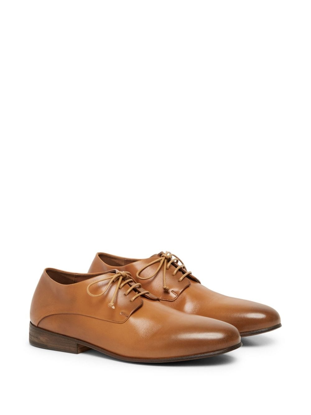 almond-toe leather derby shoes - 2