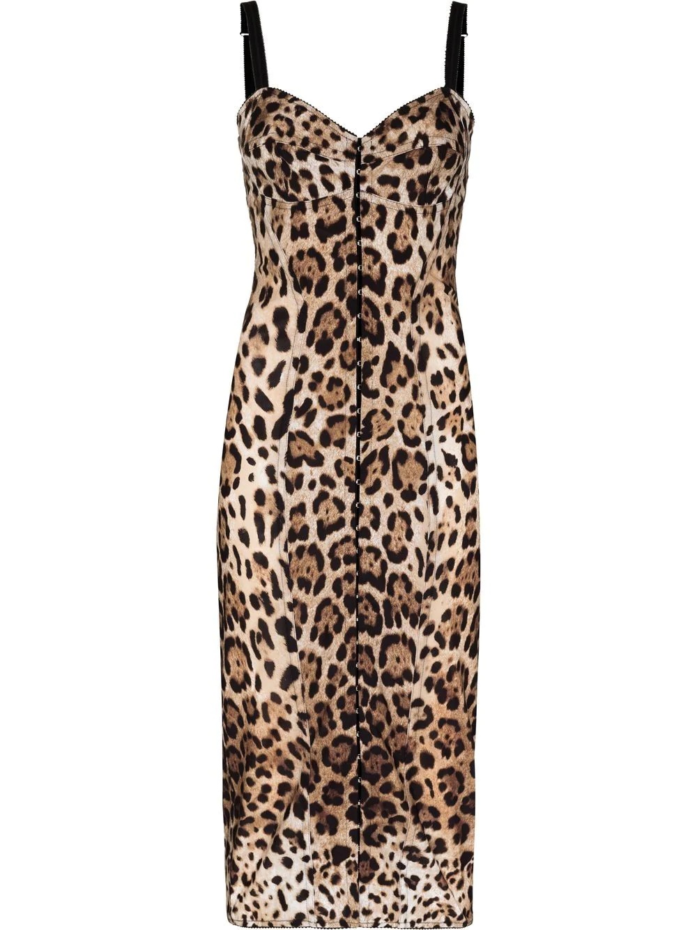 leopard-print midi dress - 1
