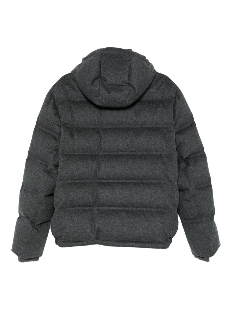 Brunello Cucinelli hooded quilted padded jacket outlook
