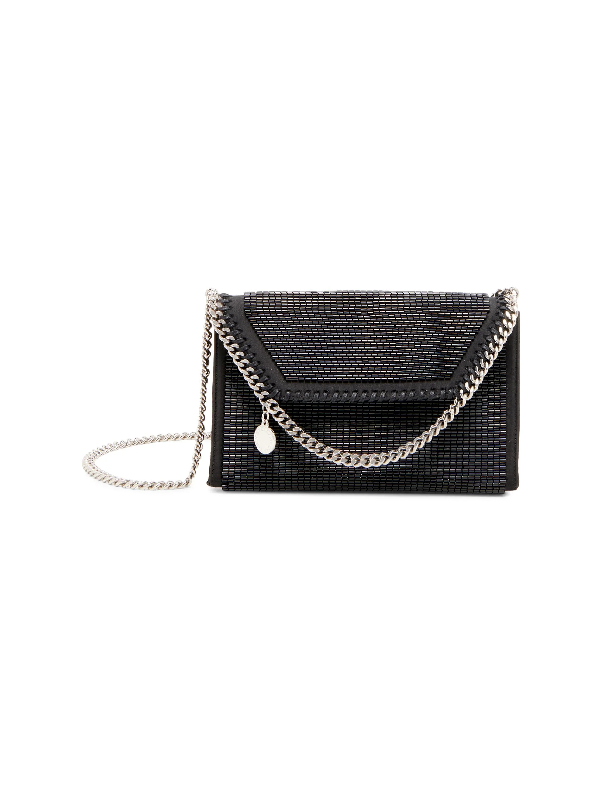 Women's Falabella Beaded Baguette Chain Wallet - Black - 1