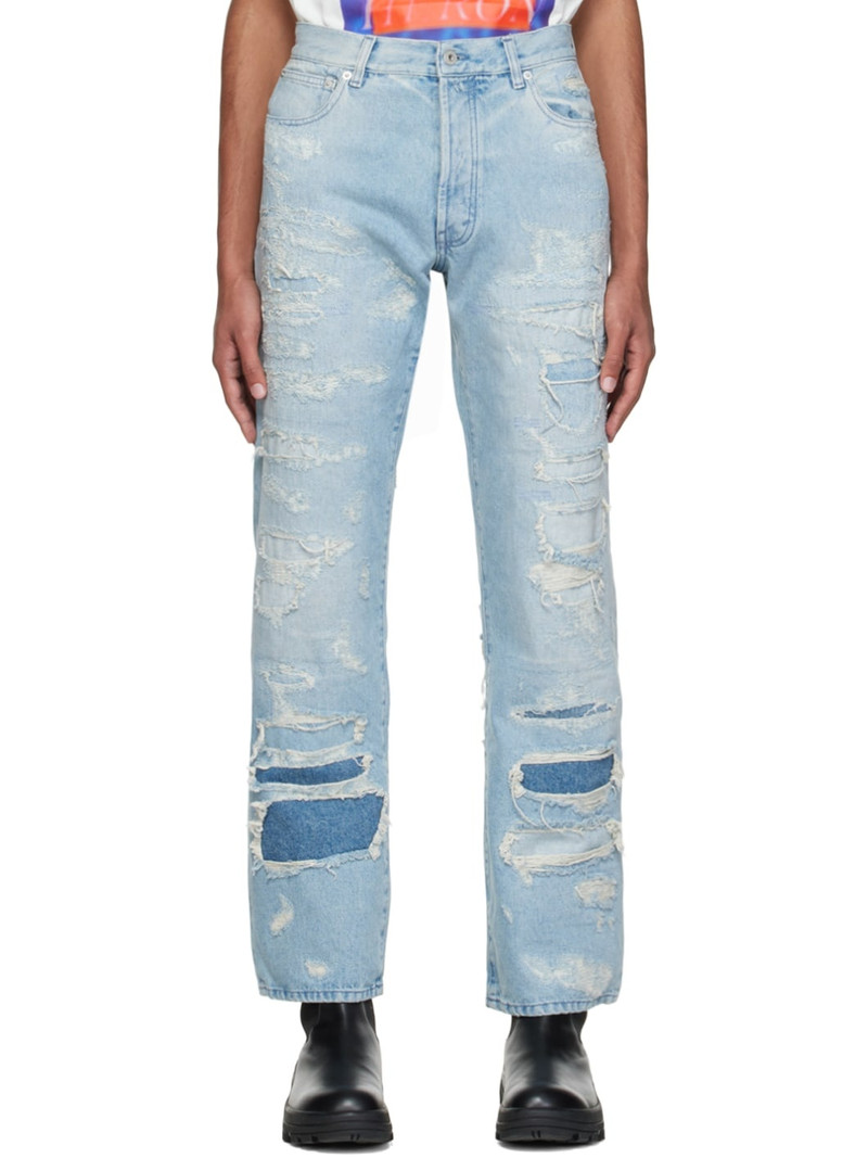 Blue Super Distressed Jeans 1