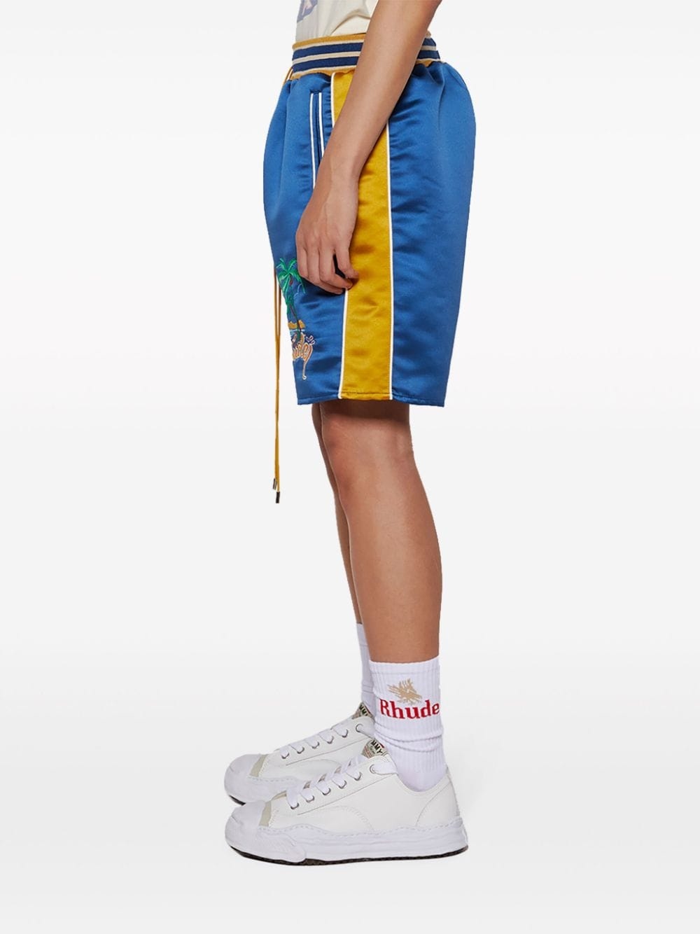 Palm Eagles satin shorts - 4