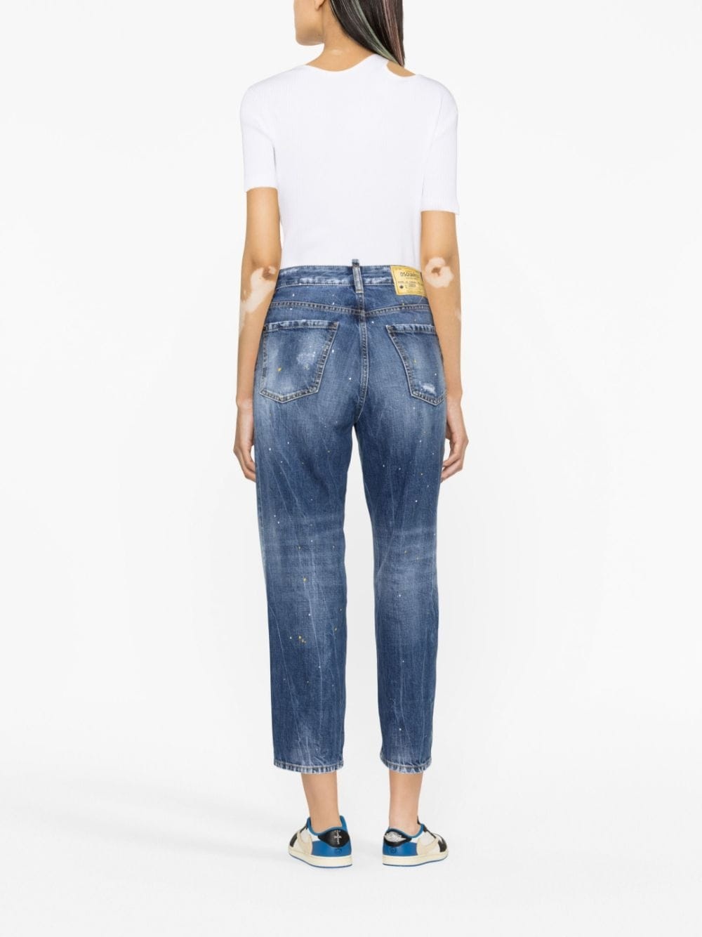 paint-splatter straight-leg jeans - 3