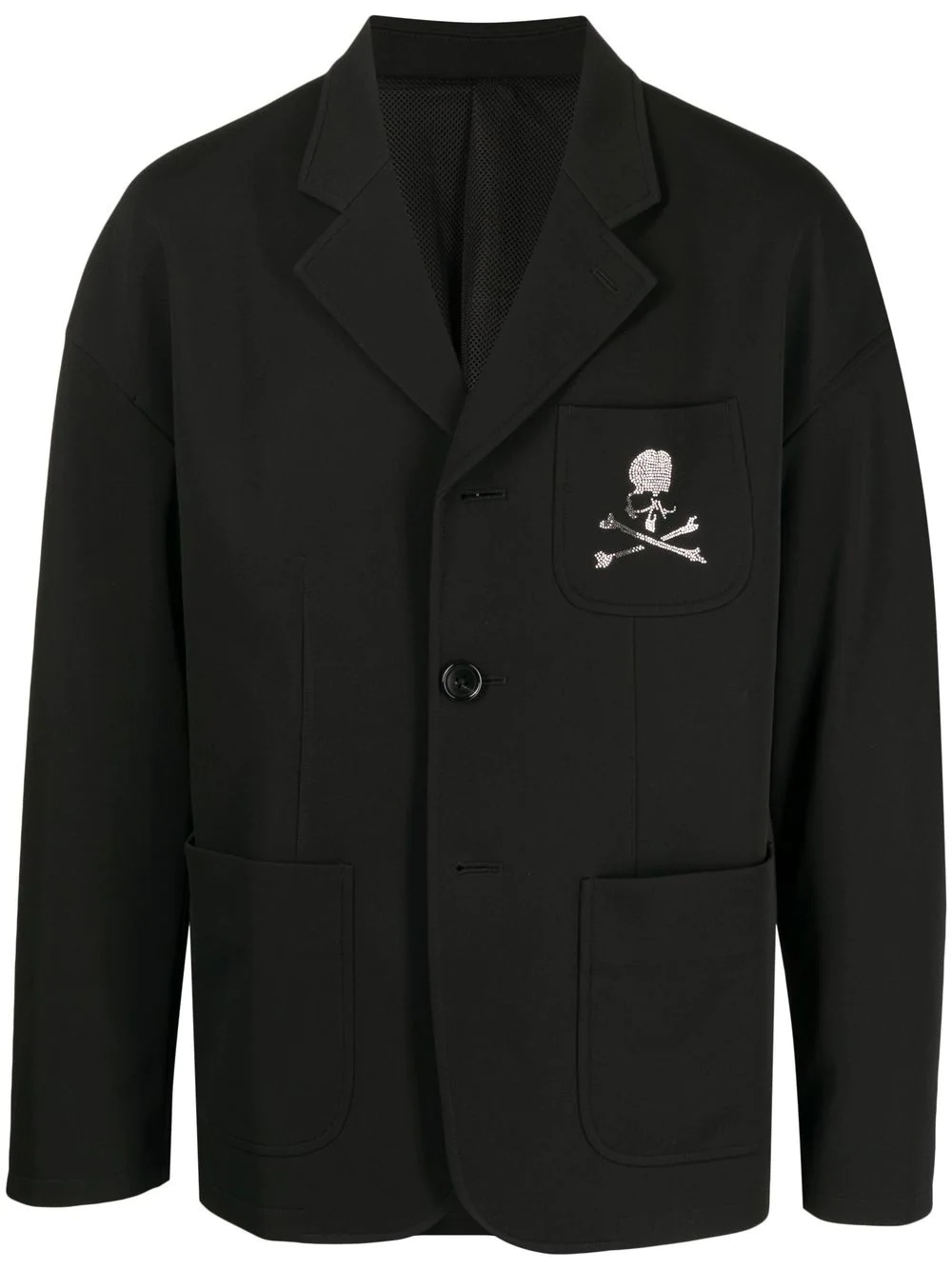 rhinestone skull blazer - 1