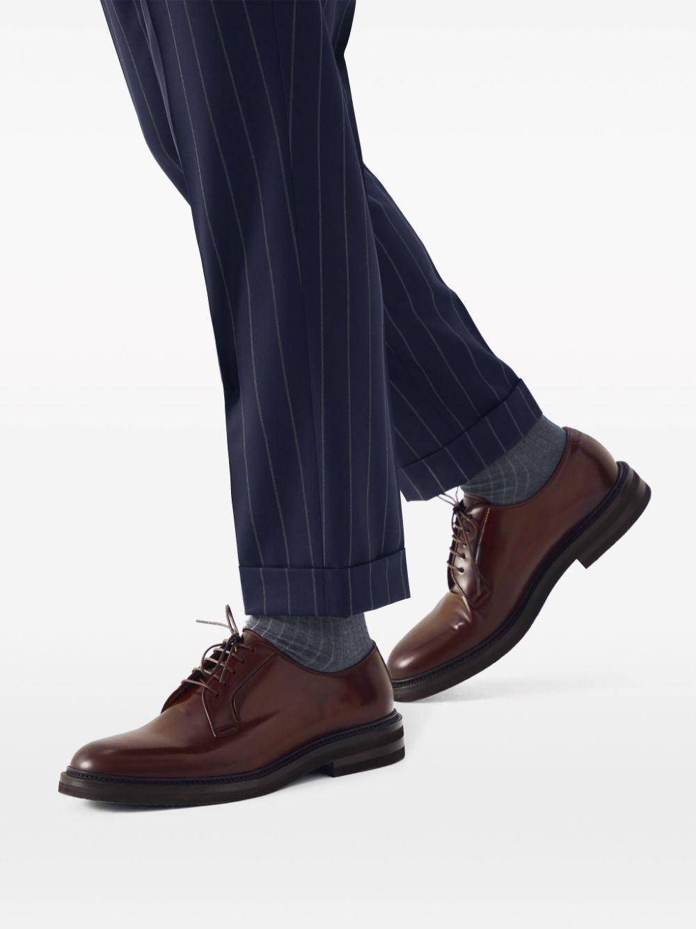 almond-toe leather oxford shoes - 6
