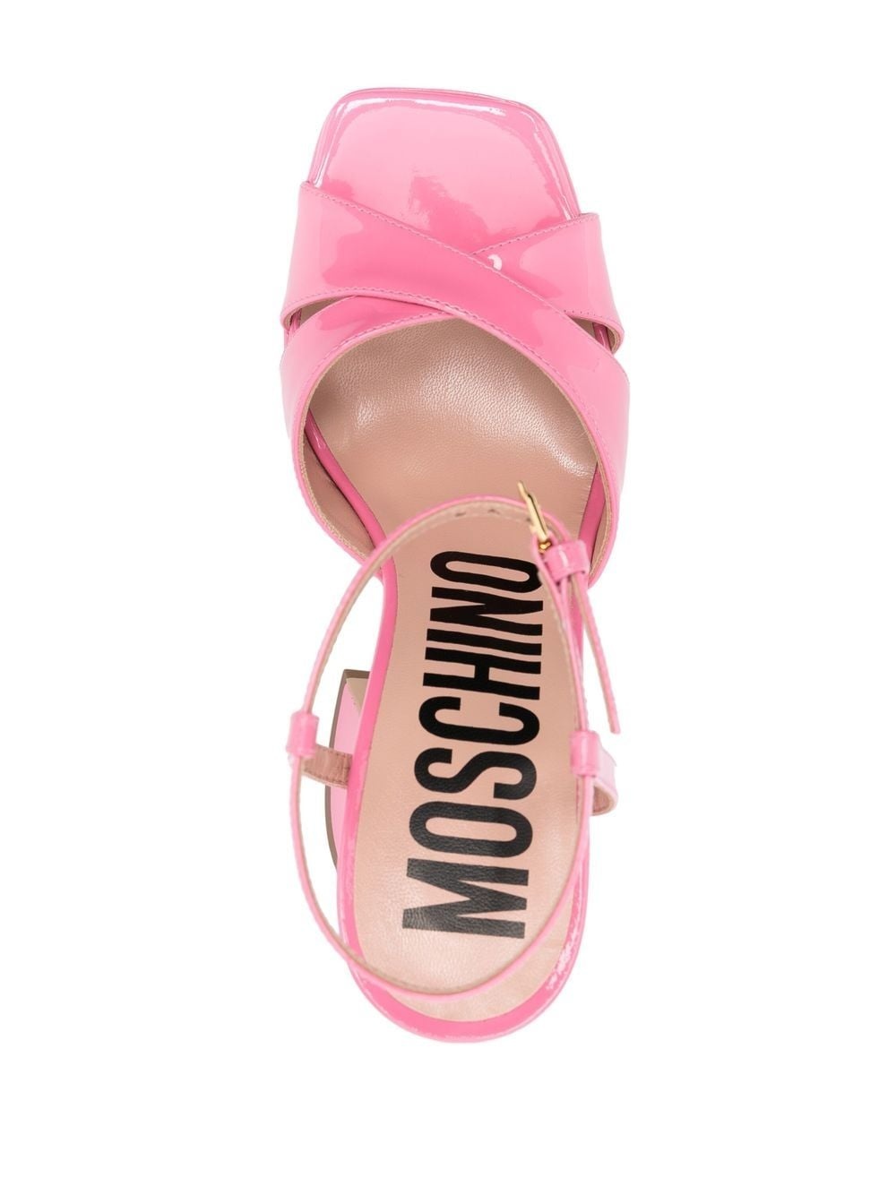 patent leather platform sandals - 4