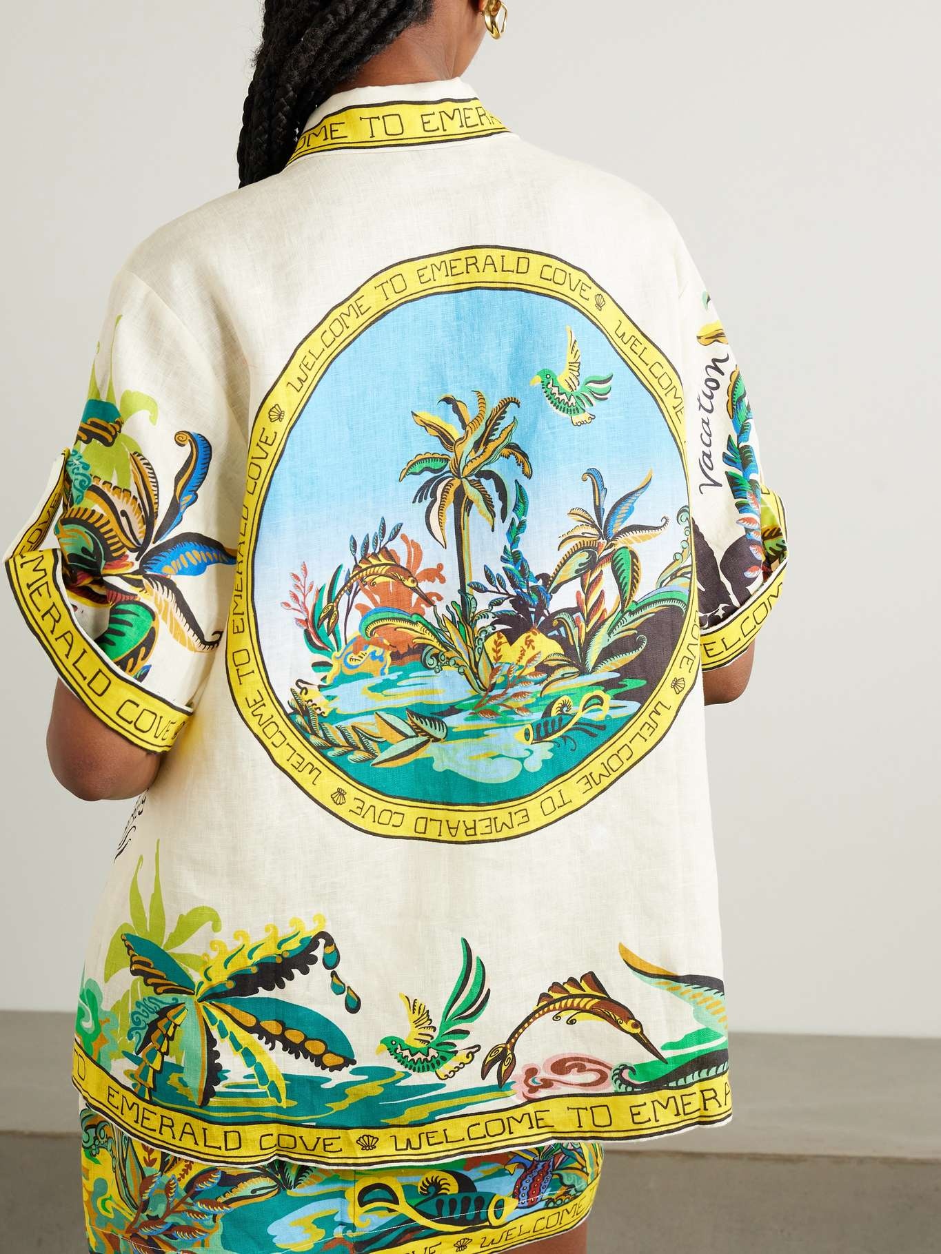 Day Dream printed linen shirt Multi - 4