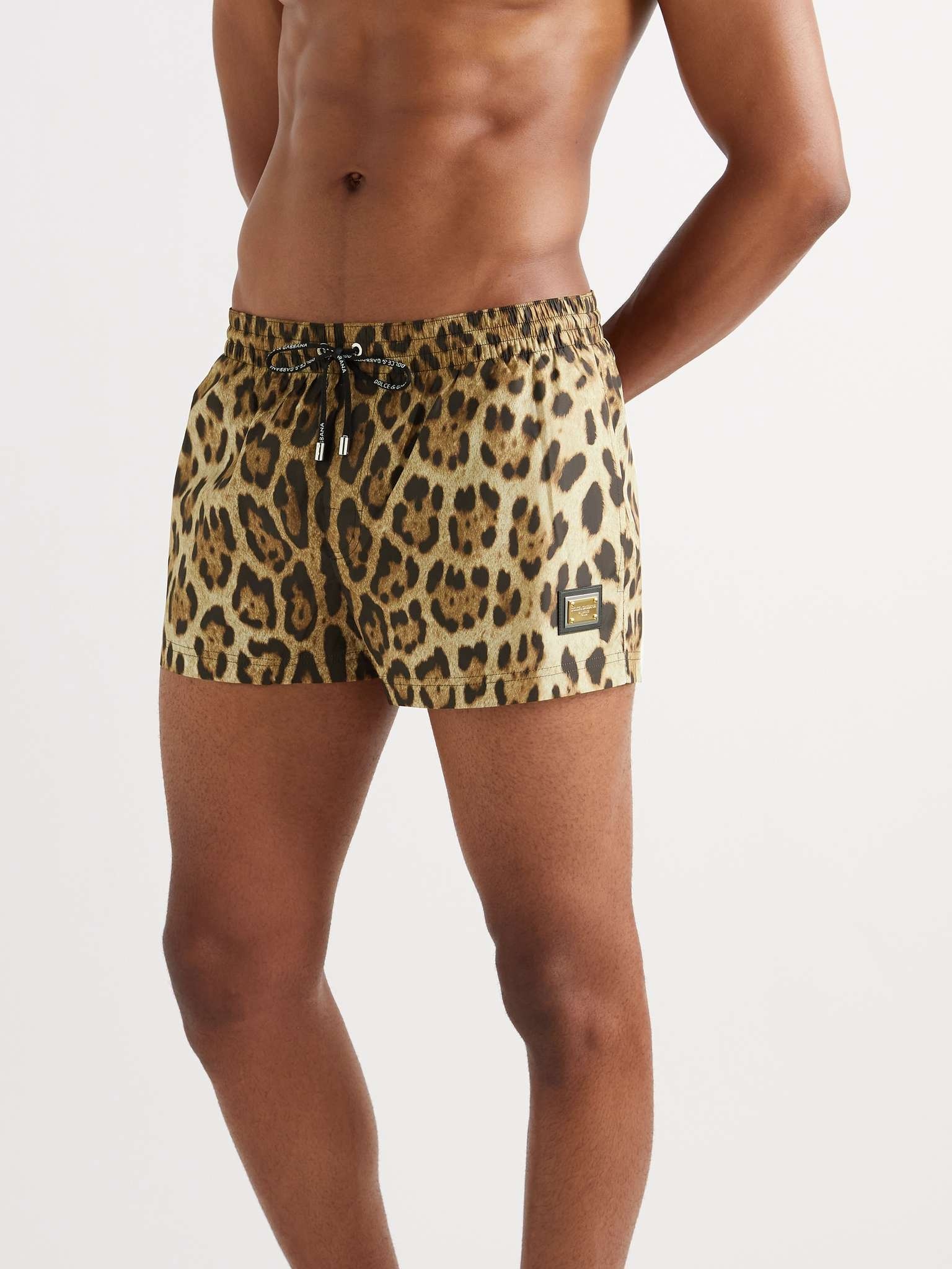 Slim-Fit Short-Length Leopard-Print Swim Shorts - 2