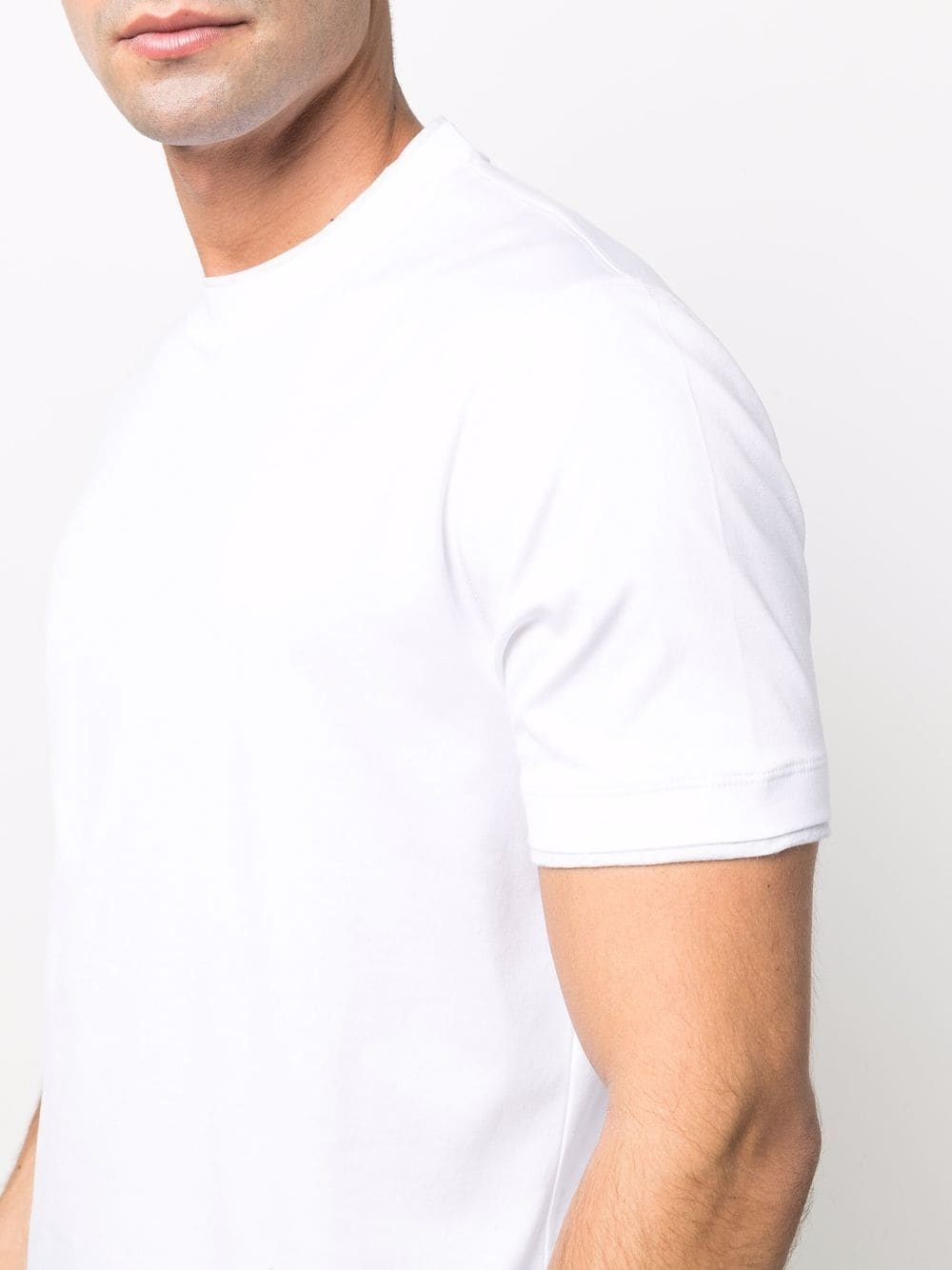 layered-trim cotton T-Shirt - 5