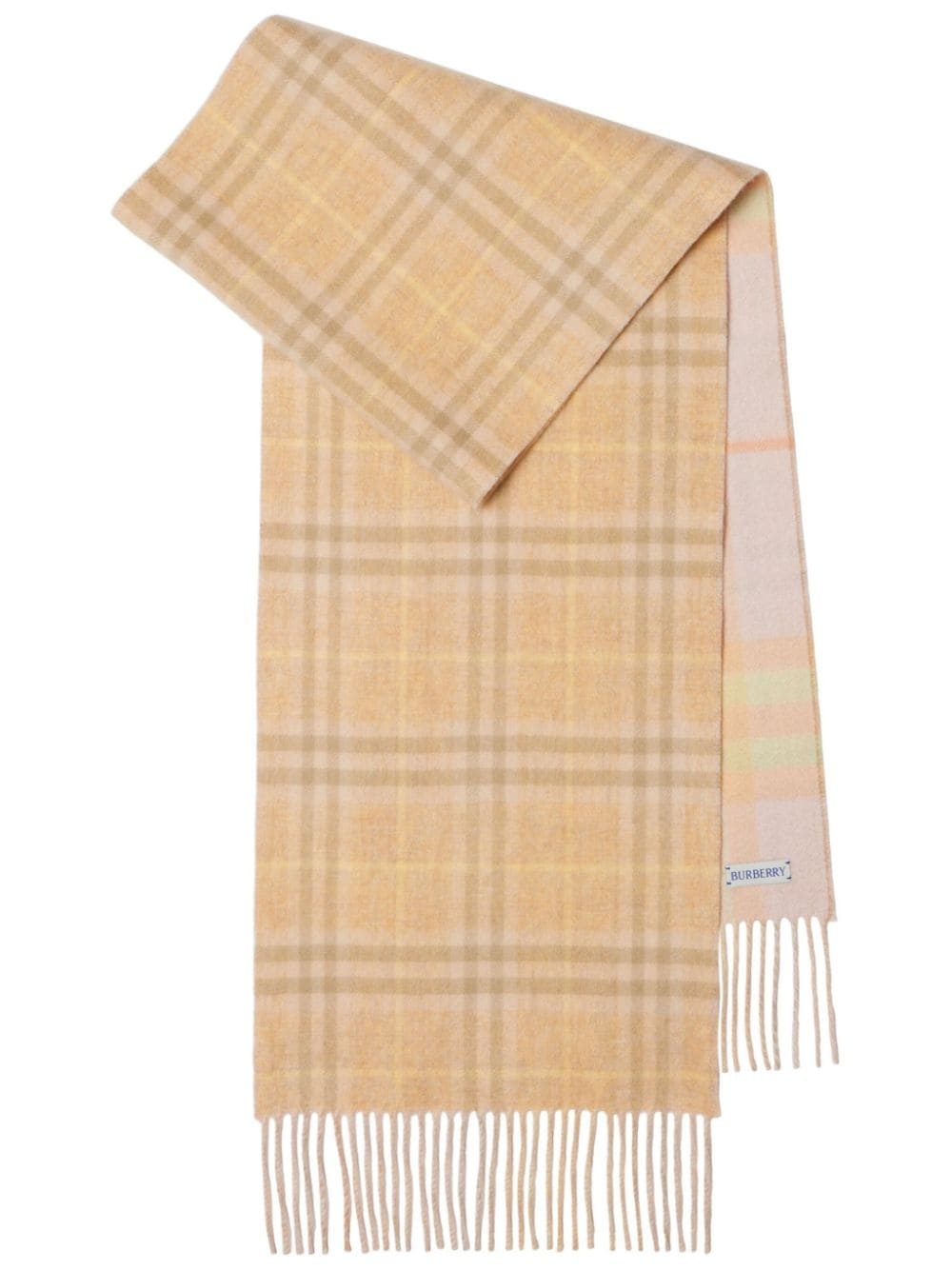 reversible checked cashmere scarf - 1