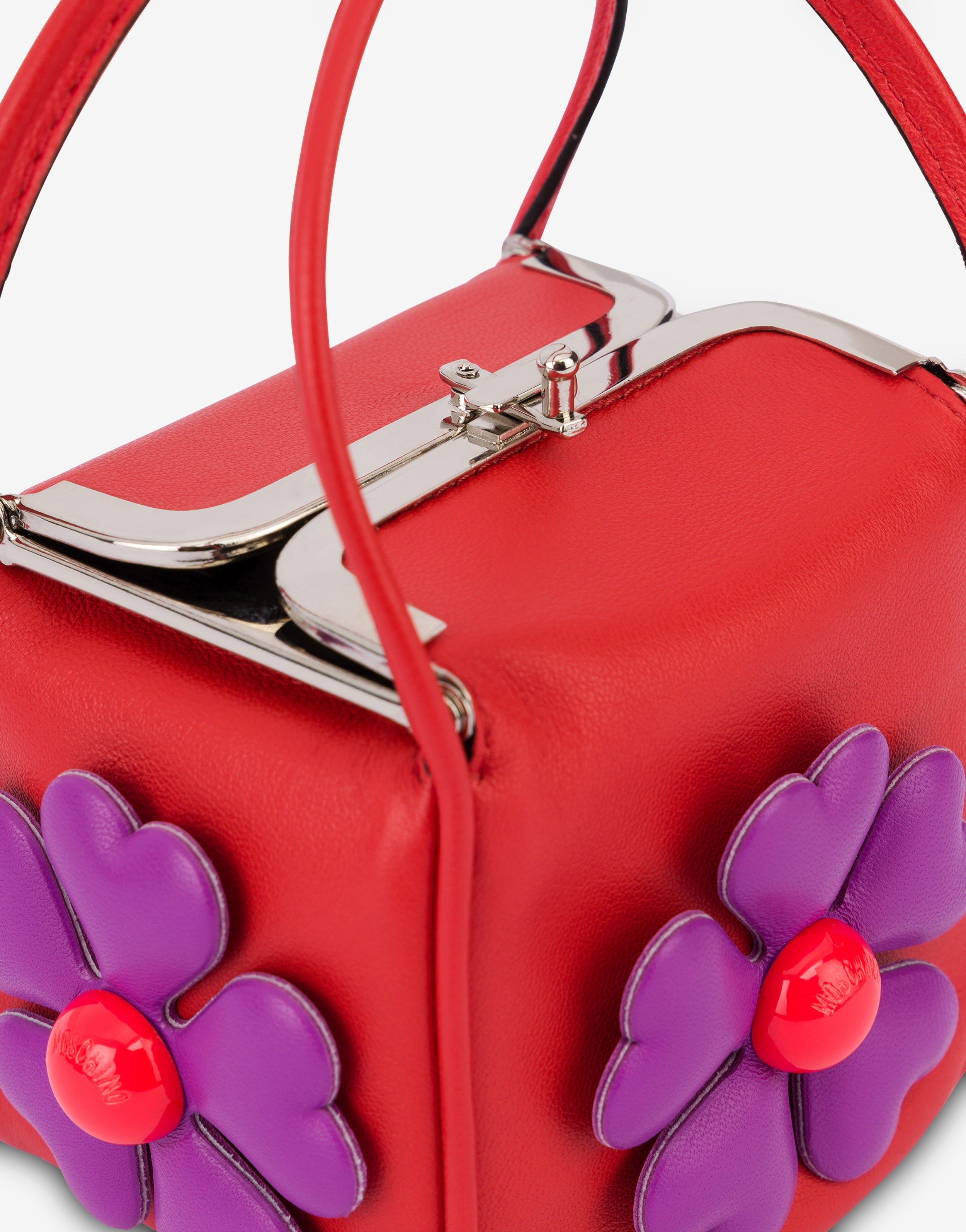 NAPPA LEATHER HEART FLOWERS MICRO BAG - 4