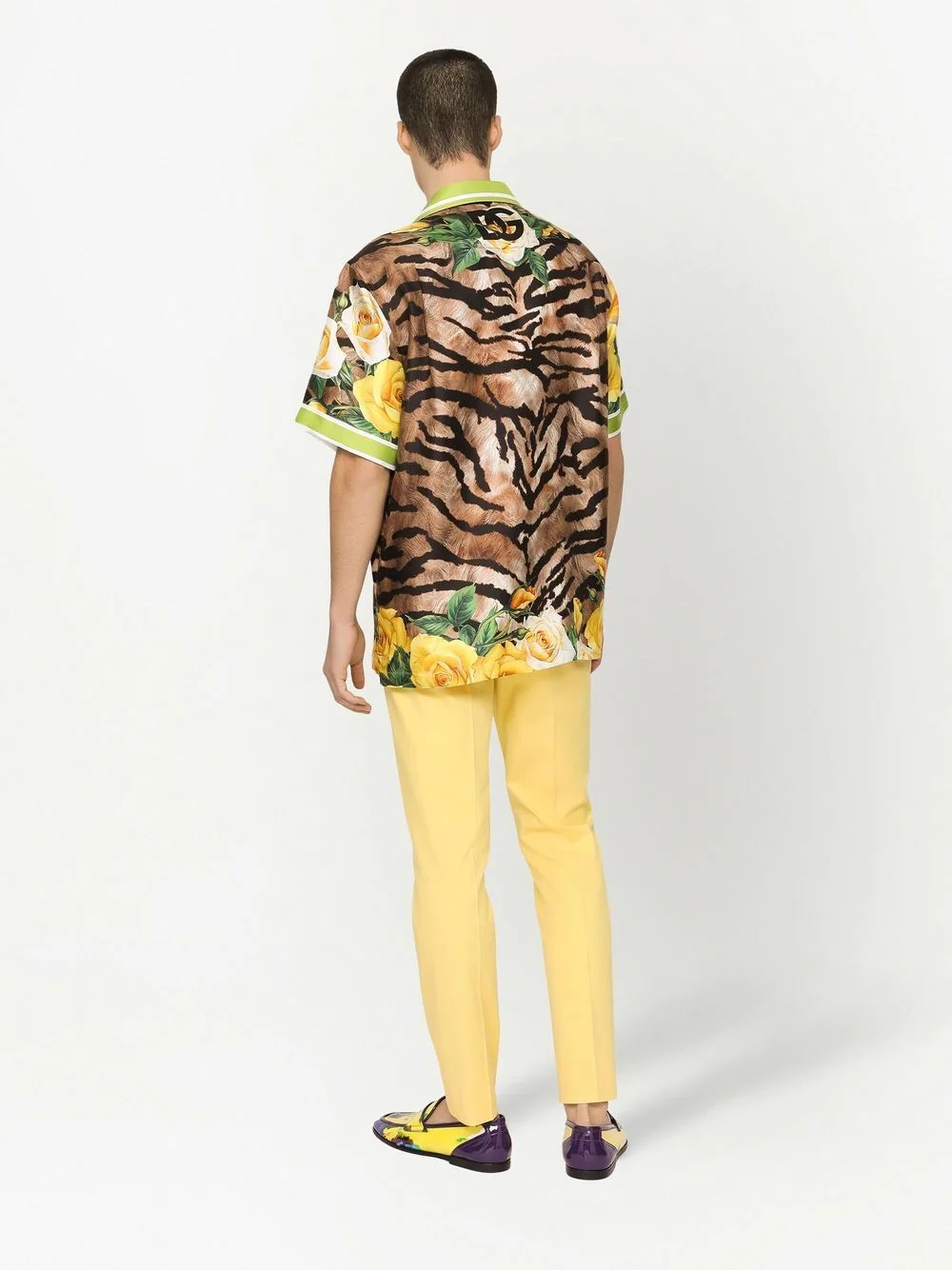 floral tiger-print shirt - 4