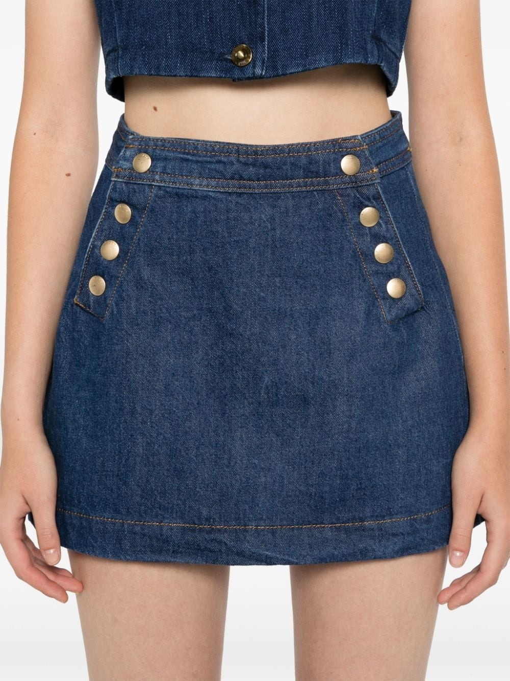Sailor denim miniskirt - 5