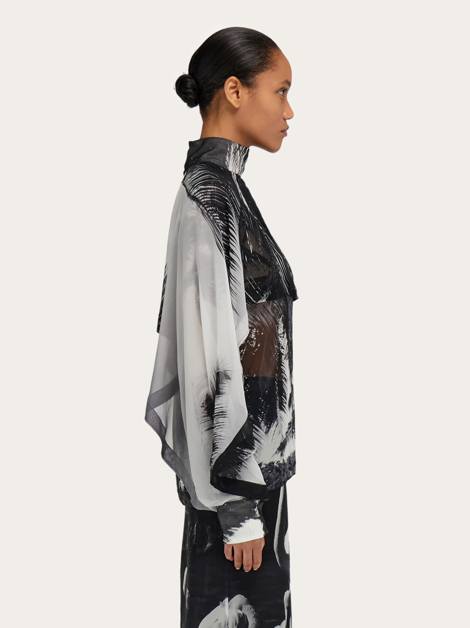 Georgette shirt with Trinidad print - 3