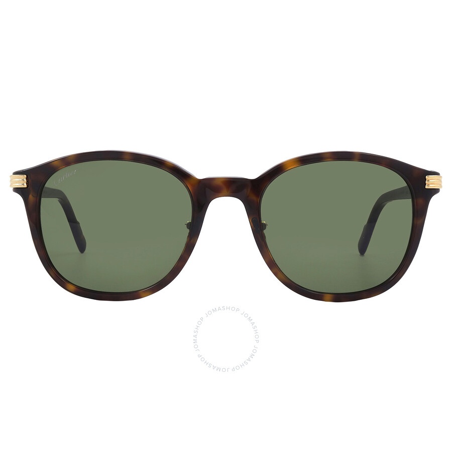 Cartier Green Oval Men's Sunglasses CT0302S 006 53 - 1