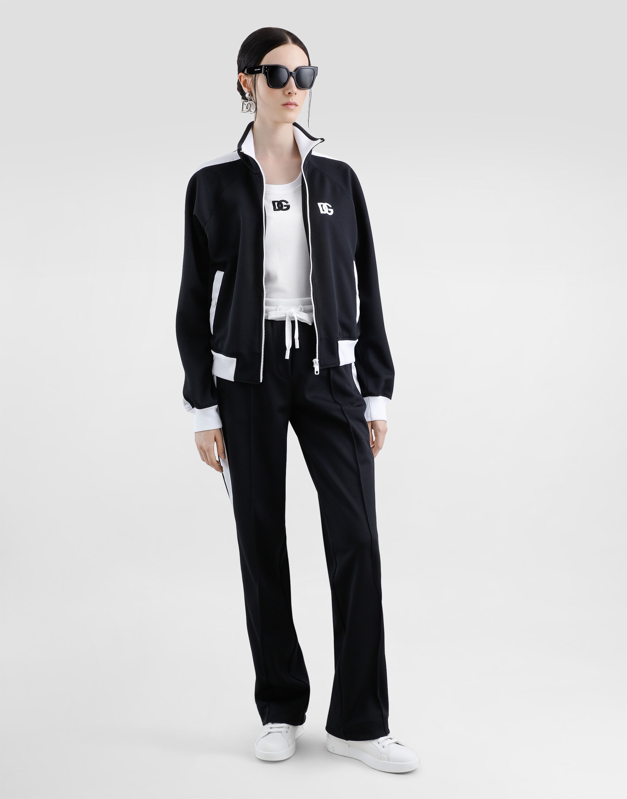 Triacetate jogging pants with DG logo embroidery - 2