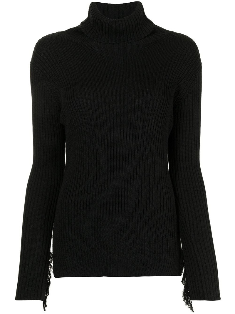 ribbed fringed jumper 1