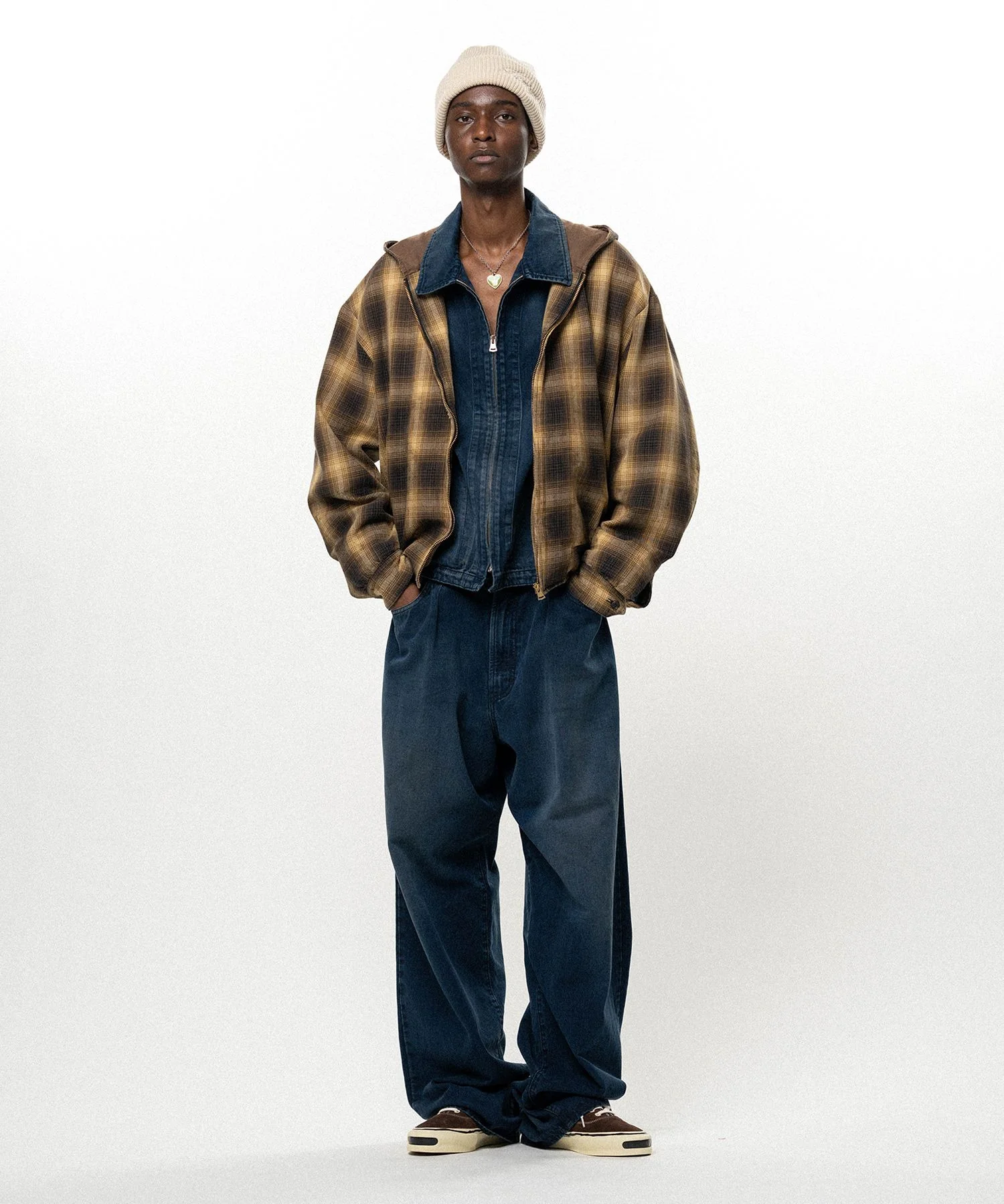 Tencel Denim Easy Baggy Pants - 1
