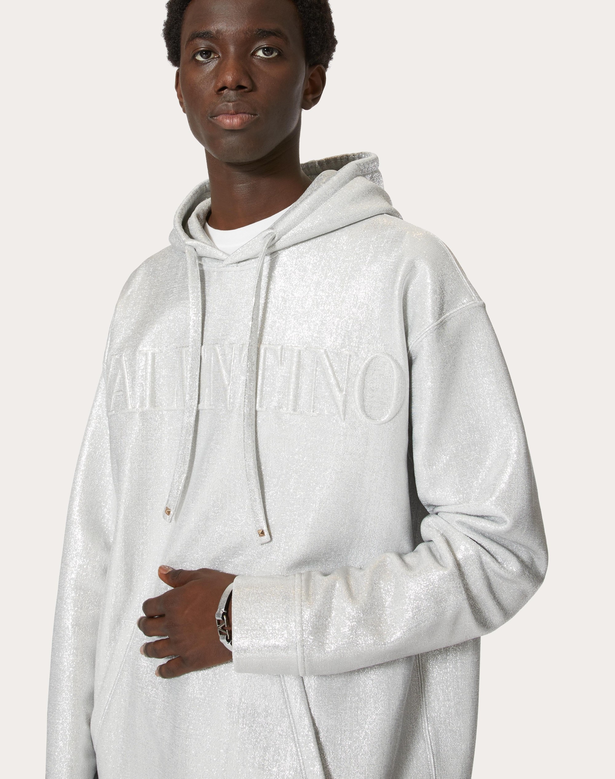 SWEATSHIRT WITH VALENTINO EMBOSSED - 5