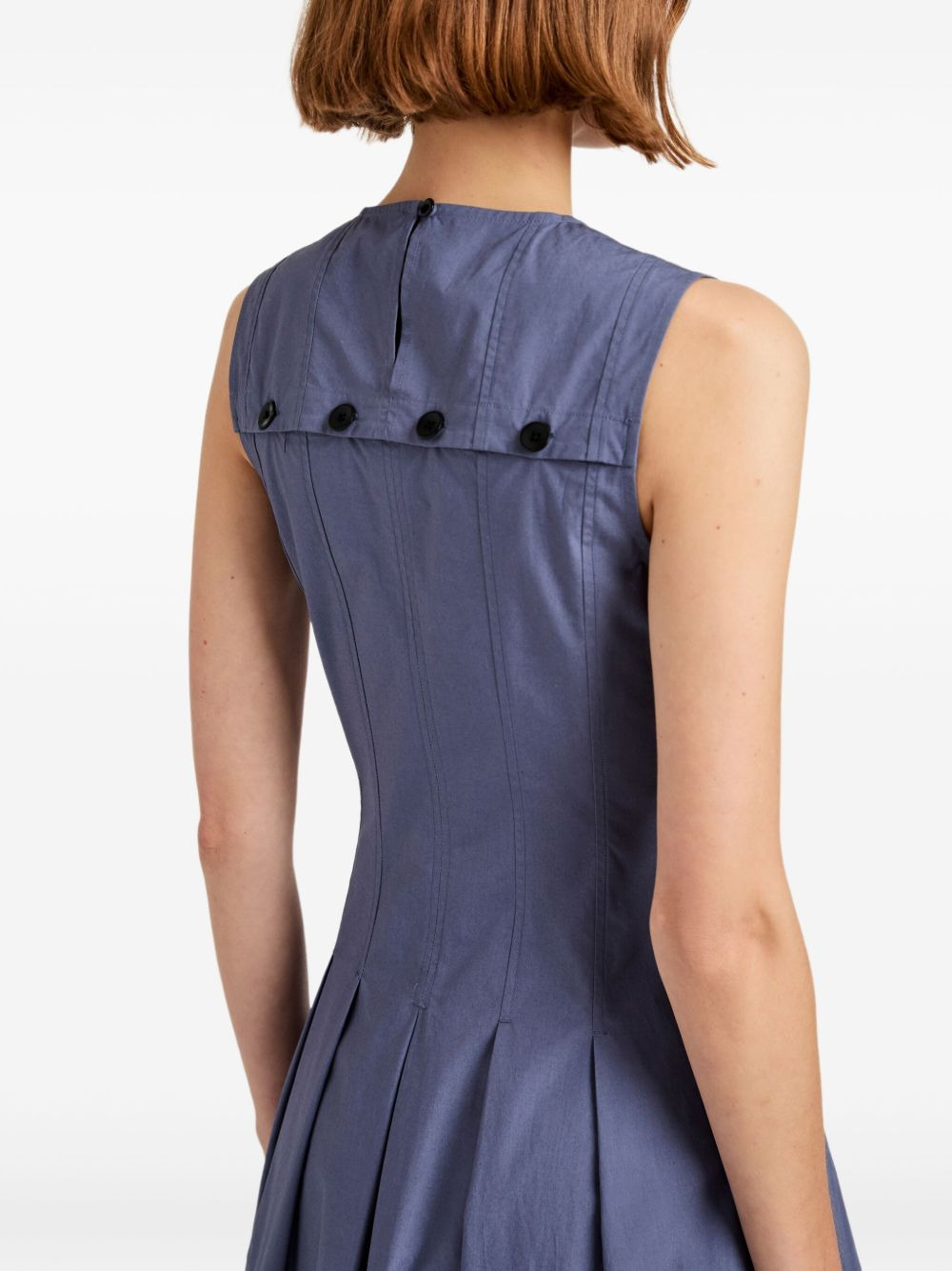 pleated sleeveless dress - 5