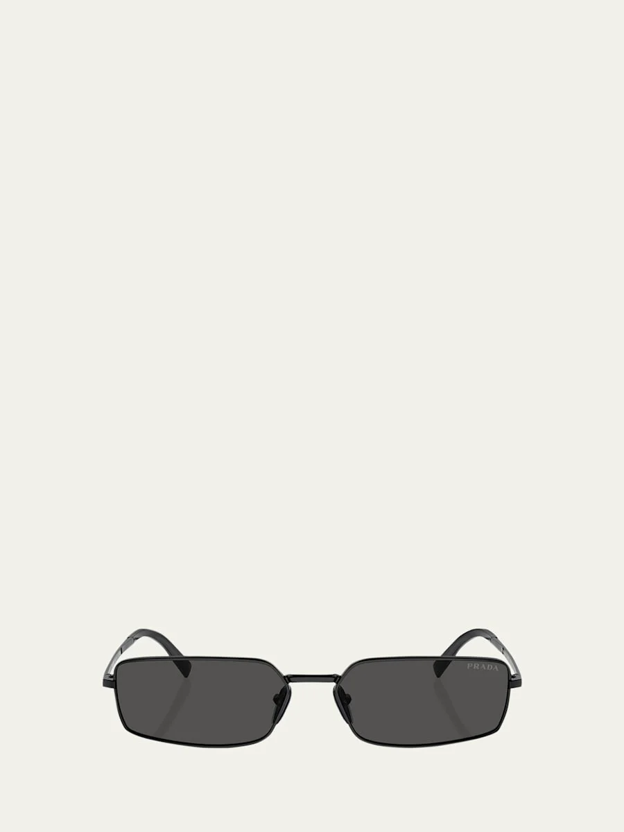 Signature Steel & Plastic Rectangle Sunglasses - 1