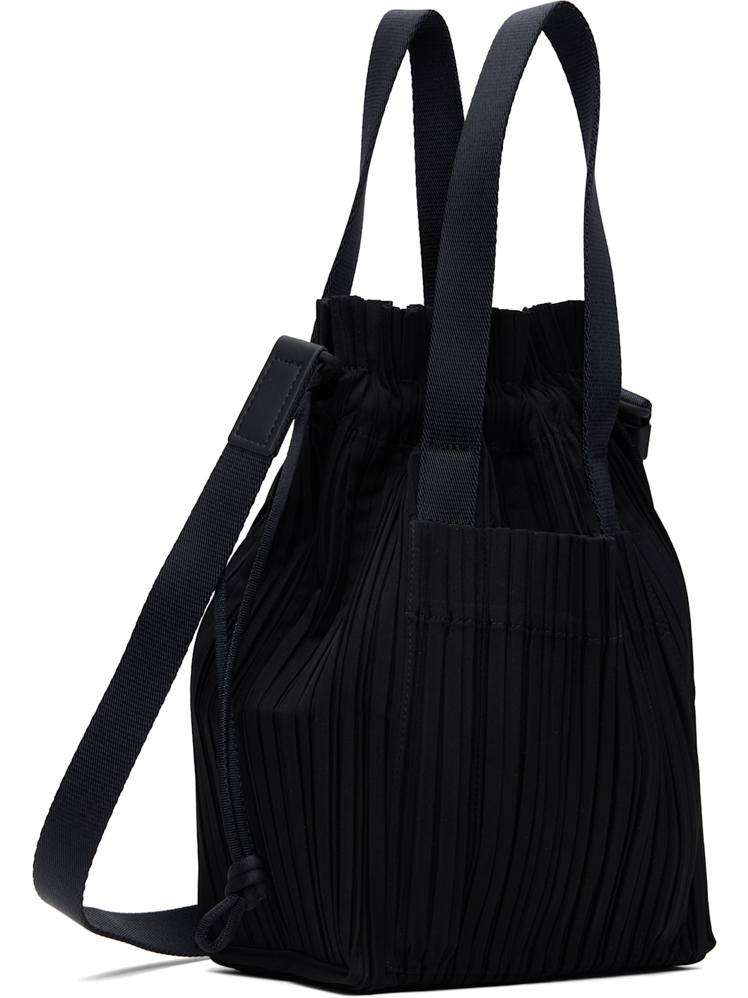 Black Pleats Tote - 3