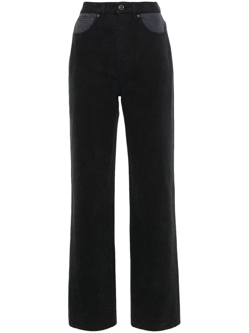 two-tone tapered jeans 1