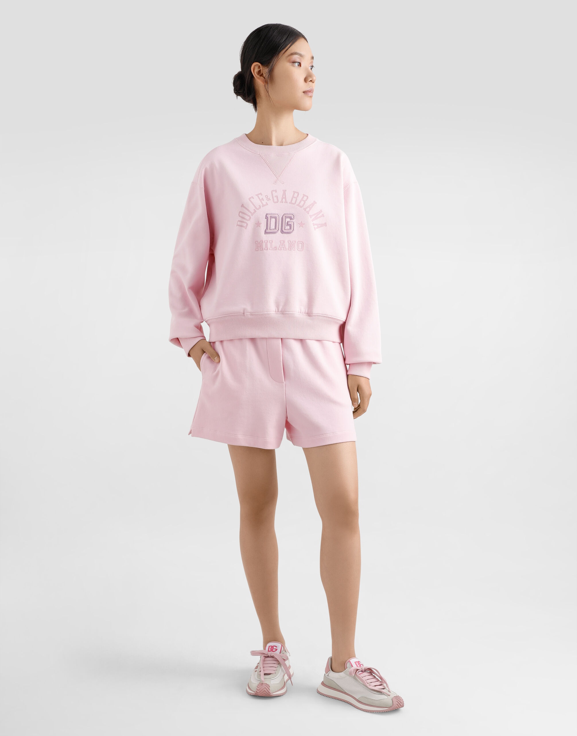 Jersey sweatshirt with raised DG embroidery - 2