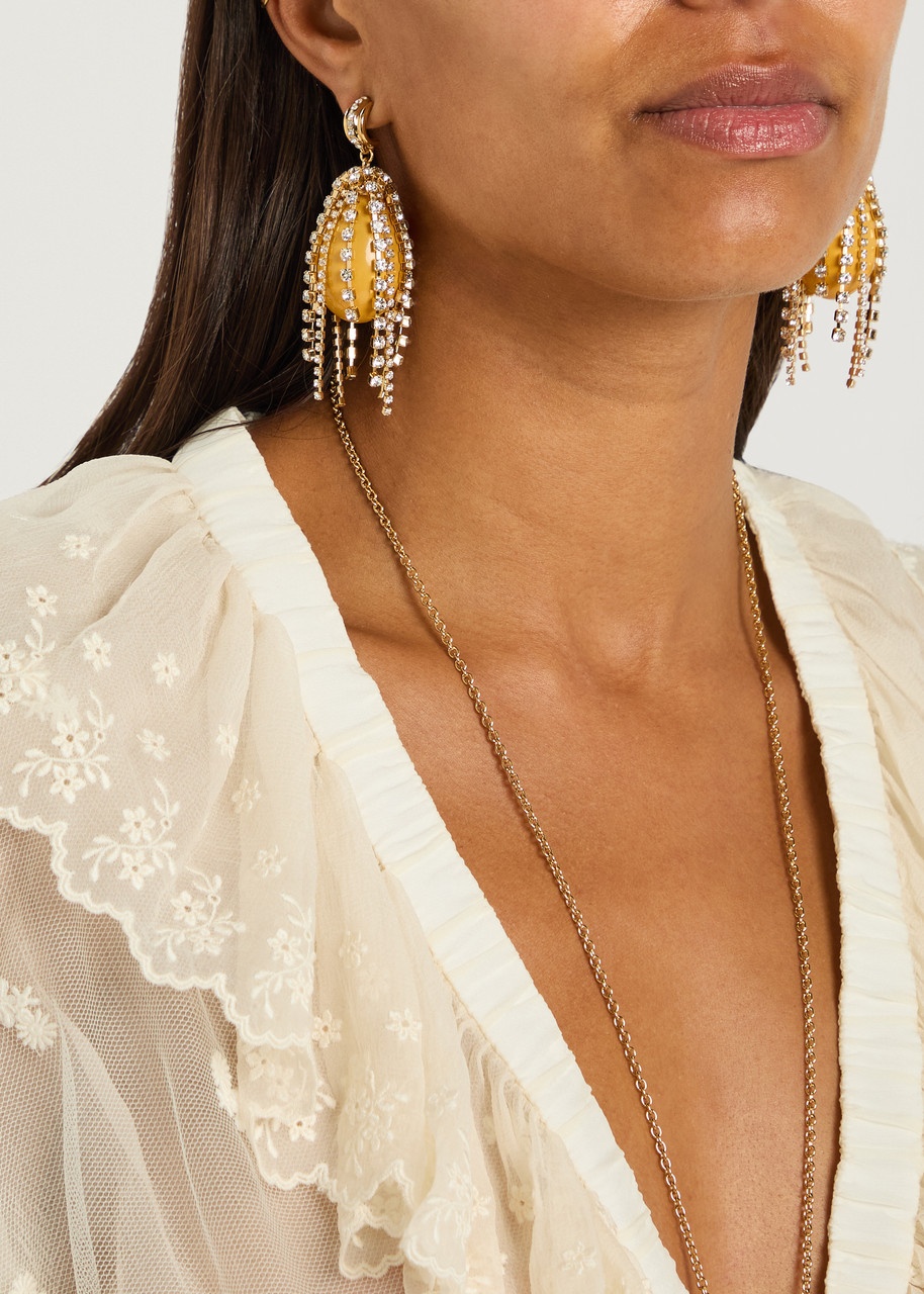 Chloe The Chloé Glow Embellished Drop Earrings - 2