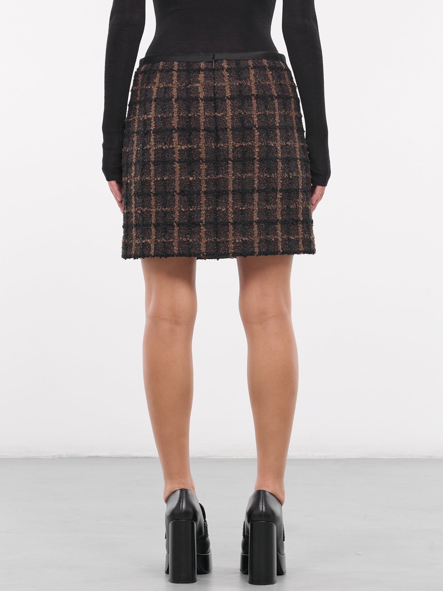 Plaid Medusa Mini Skirt - 3