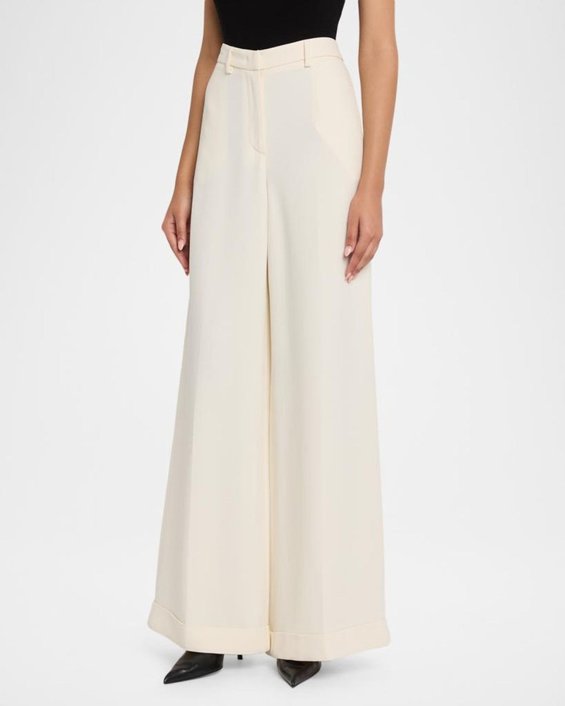 Wide-Leg Cady Pants 4